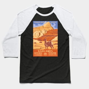 Badlands National Park Vintage WPA Poster Baseball T-Shirt